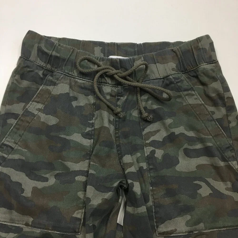 BELLA DAHL Anthropologie Green Mix Multi-Color Camo Print Jogger Pant - Picture 5 of 10